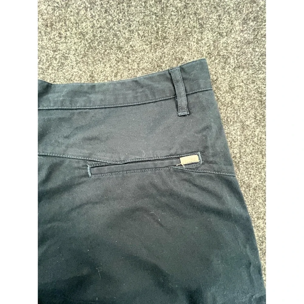 Volcom Stone Chino Shorts Mens 34 Black Flat Front Cotton Stretch Skating Hiking